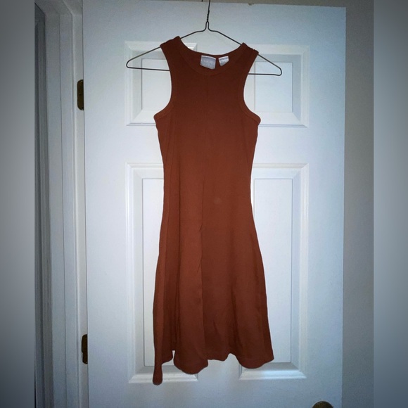 Moda Int’l Racer-Back Back Mini Dress in Chestnut Brown - Picture 6 of 6